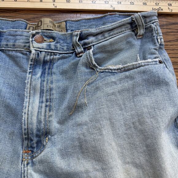 Vintage Old Navy Denim OND Regular Fit Jeans Men’s 36x32 Light Wash 90s Y2K - Picture 3 of 11